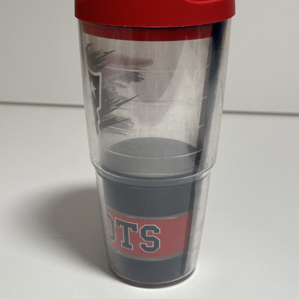 New England Patriots Tervis 24oz Plastic Tumbler Cup NFL Football Drinkware - Picture 3 of 5